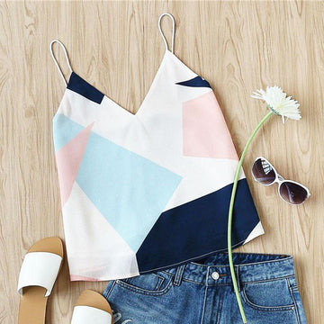 Spaghetti Strap V-Neck Top
