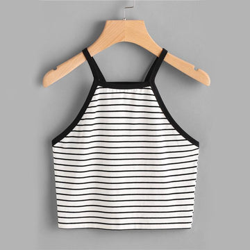 Striped Crop Tank Top