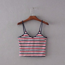 Load image into Gallery viewer, Striped Crop Tank Top