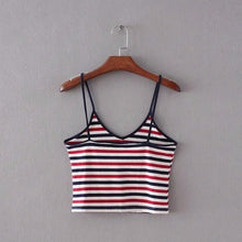 Load image into Gallery viewer, Striped Crop Tank Top