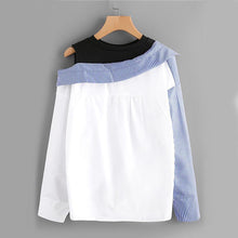 Load image into Gallery viewer, Asymmetric Open Shoulder Shirt