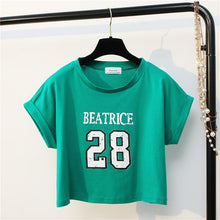Load image into Gallery viewer, &#39;BEATRICE 28&#39; Crop T-Shirt