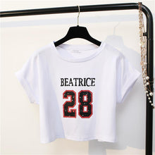Load image into Gallery viewer, &#39;BEATRICE 28&#39; Crop T-Shirt