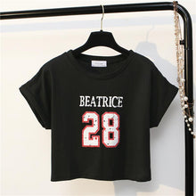 Load image into Gallery viewer, &#39;BEATRICE 28&#39; Crop T-Shirt