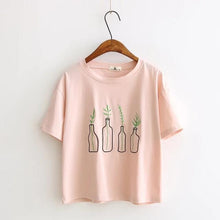 Load image into Gallery viewer, Bottle Plants Embroidery T-Shirt