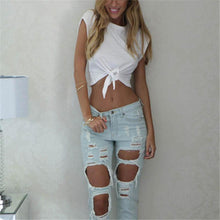 Load image into Gallery viewer, Bow Tie Crop T-Shirt