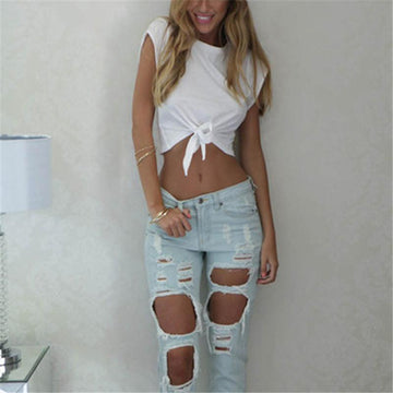 Bow Tie Crop T-Shirt