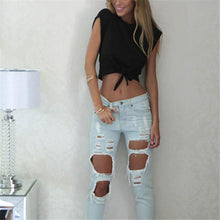 Load image into Gallery viewer, Bow Tie Crop T-Shirt