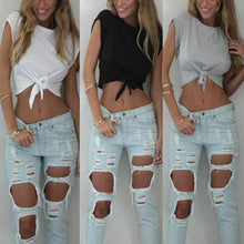 Load image into Gallery viewer, Bow Tie Crop T-Shirt