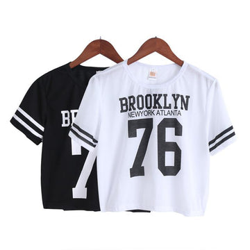 'BROOKLYN 76' Crop T-Shirt