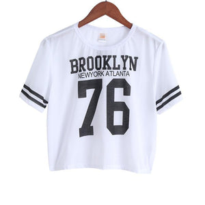 'BROOKLYN 76' Crop T-Shirt