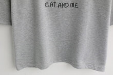 Load image into Gallery viewer, &#39;CAT AND ME&#39; Embroidery T-Shirt (4 Colors)