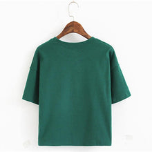 Load image into Gallery viewer, Cat &amp; Cactus Embroidery T-Shirt