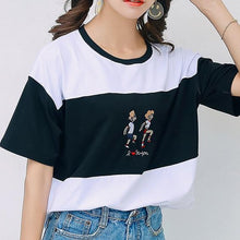 Load image into Gallery viewer, Character Embroidery Crop T-Shirt