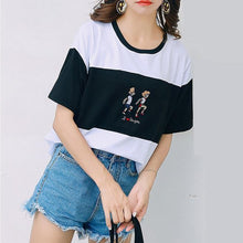 Load image into Gallery viewer, Character Embroidery Crop T-Shirt