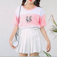 Load image into Gallery viewer, Character Embroidery Crop T-Shirt
