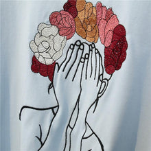 Load image into Gallery viewer, Character Embroidery Crop T-Shirt