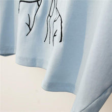Load image into Gallery viewer, Character Embroidery Crop T-Shirt