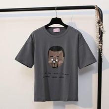 Load image into Gallery viewer, Character &amp; Letter T-Shirt (2 Colors)