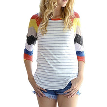 Load image into Gallery viewer, Colorful Stripes T- Shirt