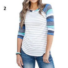 Load image into Gallery viewer, Colorful Stripes T- Shirt