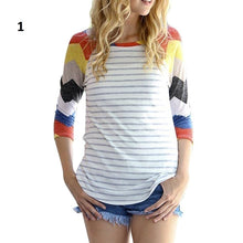 Load image into Gallery viewer, Colorful Stripes T- Shirt