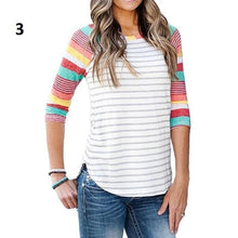 Load image into Gallery viewer, Colorful Stripes T- Shirt