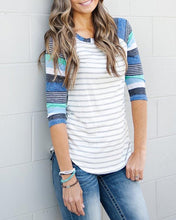 Load image into Gallery viewer, Colorful Stripes T- Shirt