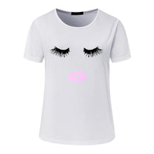 Load image into Gallery viewer, Cute Eyelashes Lips T-Shirt