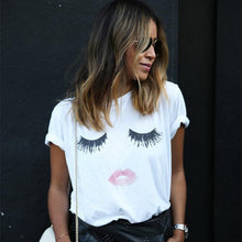 Load image into Gallery viewer, Cute Eyelashes Lips T-Shirt