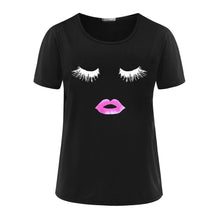 Load image into Gallery viewer, Cute Eyelashes Lips T-Shirt