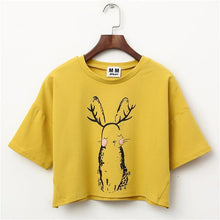 Load image into Gallery viewer, Cute Rabbit Crop T-Shirt