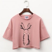 Load image into Gallery viewer, Cute Rabbit Crop T-Shirt