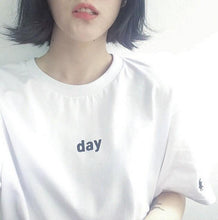 Load image into Gallery viewer, DAY/NIGHT Embroidery T-Shirt