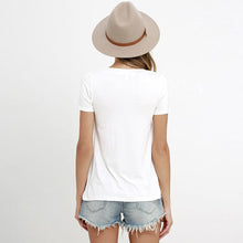 Load image into Gallery viewer, Deep V-Neck Lace-Up T-Shirt