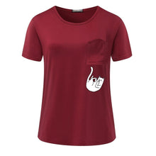 Load image into Gallery viewer, Dropping Pocket Cat T-Shirt