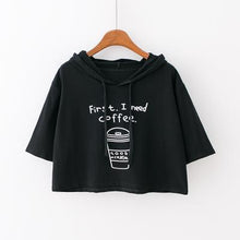 Load image into Gallery viewer, &#39;First, I need coffee&#39; Hooded Shirt