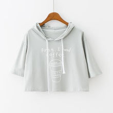 Load image into Gallery viewer, &#39;First, I need coffee&#39; Hooded Shirt