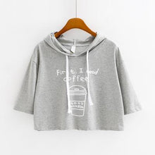 Load image into Gallery viewer, &#39;First, I need coffee&#39; Hooded Shirt