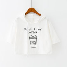 Load image into Gallery viewer, &#39;First, I need coffee&#39; Hooded Shirt