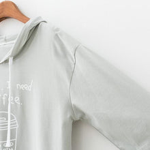 Load image into Gallery viewer, &#39;First, I need coffee&#39; Hooded Shirt