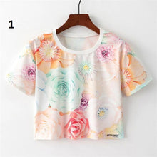 Load image into Gallery viewer, Floral Crop T-Shirt