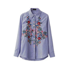 Load image into Gallery viewer, Floral Embroidery Shirt