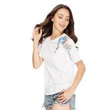 Load image into Gallery viewer, Floral Embroidery T-Shirt