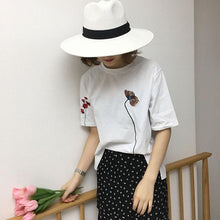 Load image into Gallery viewer, Floral Embroidery T-Shirt