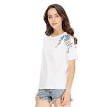 Load image into Gallery viewer, Floral Embroidery T-Shirt