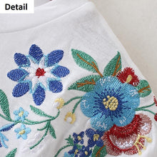 Load image into Gallery viewer, Floral Embroidery T-Shirt