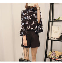Load image into Gallery viewer, Floral Flare Sleeve T-Shirt