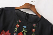 Load image into Gallery viewer, Flower Embroidery Casual Blouse