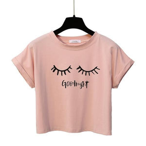 'Good Night' Crop T-Shirt